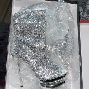 Glitter Heel Boots